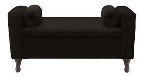 Recamier Baú Félix 160cm Suede Marrom