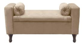 Recamier Baú Félix 90cm Suede Capuccino