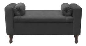 Recamier Baú Félix 90cm Suede Grafite