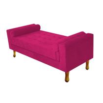 Recamier Baú Félix Solteiro 100cm Suede Pink - Doce Sonho Móveis
