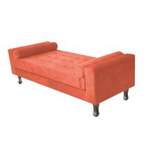 Recamier Baú Félix Solteiro 120 cm Suede - ADJ Decor