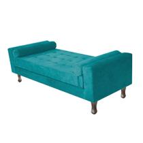 Recamier Baú Félix Solteiro 195 cm Suede - ADJ Decor