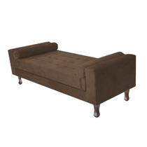 Recamier Baú Félix Solteiro 90 cm Suede - Doce Sonho Móveis