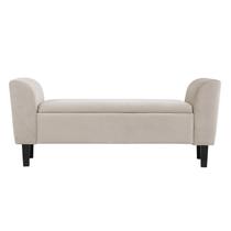 Recamier Bau França 1,40m Suede Bege - Clique Decor