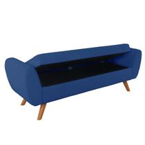 Recamier Bau Grecia 1,40m Suede Azul Marinho - Clique Decor