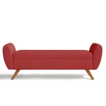 Recamier Bau Grecia 1,60m Suede Vermelho - Clique Decor