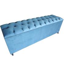 Recamier Baú King Capitone Vintage Suede Royal 180 Cm 100% Mdf