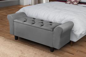 Recamier Baú Lara 150 cm Sapateira Quarto Puff Closet Nicho Organizador Cama Decoração Banco Elegante Brinquedo Calçadeira Roupas Enxoval