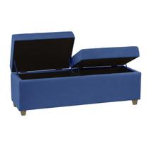 Recamier Bau Madri 1,20m Suede Azul Marinho - Inova Decor