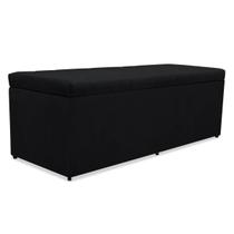 Recamier baú mavi 90cm tecido suede preto