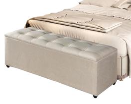 Recamier Baú Milão 150 cm Banco Moderno Puff Luxo Decoração Closet Quarto Sala Nicho Caixa Organizador Calçadeira Roupas Retangular Elegante