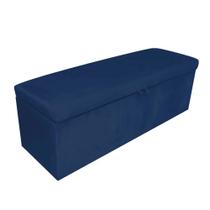 Recamier Baú para o Quarto Ayumi 140 Cm Casal material sintético Azul Marinho - Móveis Mafer