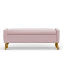 Recamier Bau Paris 1,20m Suede Rosa Bebe - Inova Decor