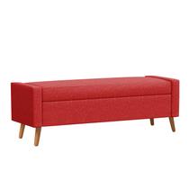 Recamier Bau Paris 1,40m Suede Vermelho - Inova Decor Recamier Bau Paris 1,40m Suede Vermelho - Inova Decor