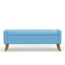 Recamier Bau Paris 1,60m Suede Azul Turquesa - Inova Decor Recamier Bau Paris 1,60m Suede Azul Turquesa - Inova Decor