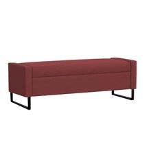 Recamier Bau Paris Base de Metal 1,40m Suede Bordo - Inova Decorações Recamier Bau Paris Base de Metal 1,40m Suede Bordo - Inova Decorações