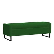 Recamier Bau Paris Base de Metal 1,40m Suede Verde - Inova Decorações