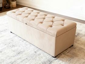 Recamier Bau Paris Queen Size 1,58M Veludo Bege