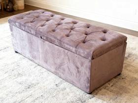 Recamier Bau Paris Queen Size 1,58M Veludo Marrom