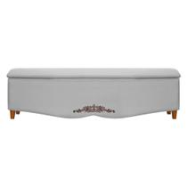 Recamier Baú Provençal 140cm para Cama Casal Linho