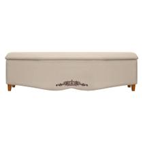 Recamier Baú Provençal 160cm para Cama Queen Linho Recamier Baú Provençal 160cm para Cama Queen Linho