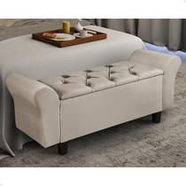 Recamier Baú Puff Calçadeira 90 cm Solteiro Organizador para Cama Box Quarto Decoração Recamier Baú Puff Calçadeira 90 cm Solteiro Organizador para Cama Box Quarto Decoração