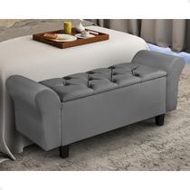Recamier Baú Puff Calçadeira 90 cm Solteiro Organizador para Cama Box Quarto Decoração Recamier Baú Puff Calçadeira 90 cm Solteiro Organizador para Cama Box Quarto Decoração