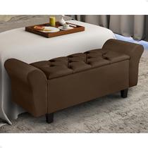 Recamier Baú Puff Calçadeira 90 cm Solteiro Organizador para Cama Box Quarto Decoração