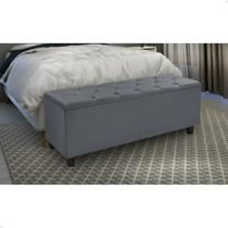 Recamier Baú Puff Calçadeira 90 cm Solteiro Organizador para Cama Box Quarto Decoração