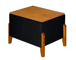 Recamier Baú Puff Ne Retro Pés Madeira Decorativo Moderno Closet Tampo Em Madeira Para Sala E Quarto Sapateira