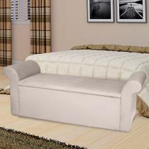 Recamier Baú Viena Casal 140 Cm Suede Bege Claro Recamier Baú Viena Casal 140 Cm Suede Bege Claro