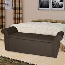 Recamier Baú Viena Casal 140 Cm Suede Marrom Recamier Baú Viena Casal 140 Cm Suede Marrom