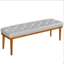 Recamier Calçadeira Apolo Corano Branco Solteiro 1,00m Base Madeira Pés Palito