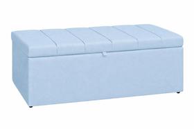 Recamier Calçadeira Baú Carla Para Quarto Cama Casal 140 cm Suede Azul Bebe Do Lar Móveis e Decoração