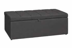 Recamier Calçadeira Baú Carla Para Quarto Cama Casal 140 cm Suede Grafite Eli Móveis e Decoração Recamier Calçadeira Baú Carla Para Quarto Cama Casal 140 cm Suede Grafite Eli Móveis e Decoração