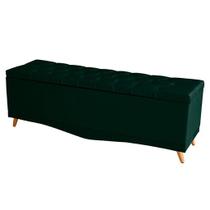 Recamier Calçadeira Baú Helena Queen 160 cm Botão Encapados Pés Palito Suede Verde Eli Móveis Recamier Calçadeira Baú Helena Queen 160 cm Botão Encapados Pés Palito Suede Verde Eli Móveis
