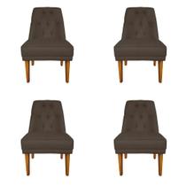 Recamier Calçadeira Baú Para Quarto Helena Casal 140 cm Botão Encapados Pés Palito Suede