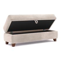 Recamier Calçadeira Bella 120cm Suede Bege- Clique Decorações Recamier Calçadeira Bella 120cm Suede Bege- Clique Decorações