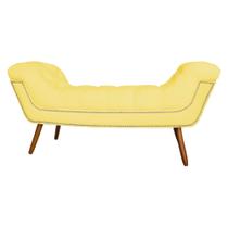 Recamier Calçadeira Estofado Sienna King 195 Cm Corano Amarelo - LM DECOR