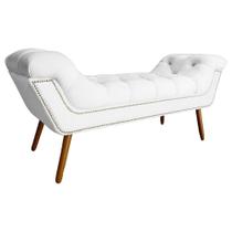 Recamier Calçadeira Estofado Sienna Queen 160 Cm Suede Branco Recamier Calçadeira Estofado Sienna Queen 160 Cm Suede Branco