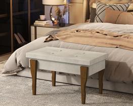 Recamier Captone Espanha Pés de Madeira 0,90 Cor Bege - Comprar Moveis em Casa