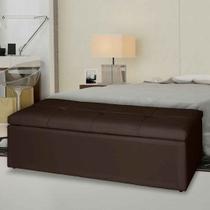 Recamier Casal Bau king 195 cm Marrom Carol Mafer