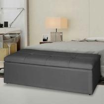 Recamier Casal Bau queen 160 cm Cinza Carol Mafer