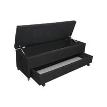Recamier Com Auxiliar Queen Suede(1.58X0.50)