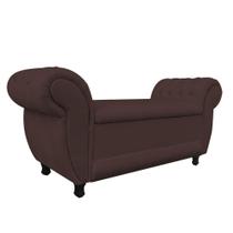 Recamier com Baú Grécia Suede Marrom Drossi