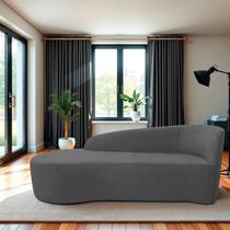 Recamier Curvo Orgânico 160cm 2 Lugares Lado Esquerdo para Sala de Estar Linho Paris Recamier Curvo Orgânico 160cm 2 Lugares Lado Esquerdo para Sala de Estar Linho Paris