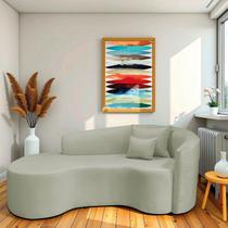 Recamier Curvo Orgânico 180cm 3 Lugares Lado Esquerdo para Sala de Estar Bouclé Londres Recamier Curvo Orgânico 180cm 3 Lugares Lado Esquerdo para Sala de Estar Bouclé Londres