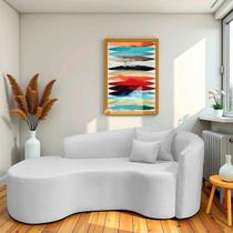 Recamier Curvo Orgânico 180cm 3 Lugares Lado Esquerdo para Sala de Estar Bouclé Londres Recamier Curvo Orgânico 180cm 3 Lugares Lado Esquerdo para Sala de Estar Bouclé Londres