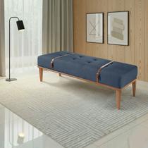 Recamier de Madeira Eucalipto, Estofado e Cinto de Couro Yarin