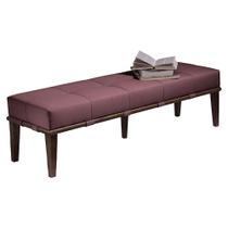 Recamier Decorativo 160cm Martínez Veludo Pés Madeira Rosa/Imbúia G62 - Gran Belo